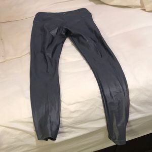 Metallic silver Gym leggings never worn